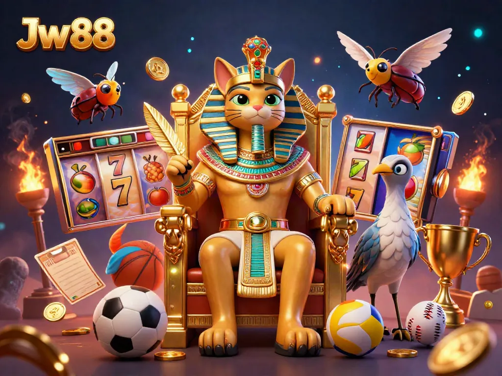 Experience thrilling slots action with Jw 88 in an ultra-detailed 3D illustration of a royal theme.