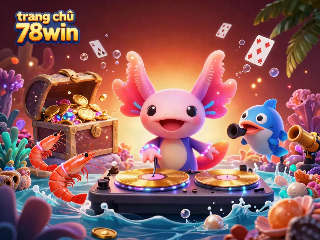 Engage with exciting games at trang chủ 78win featuring a vibrant underwater DJ scene and casino elements.