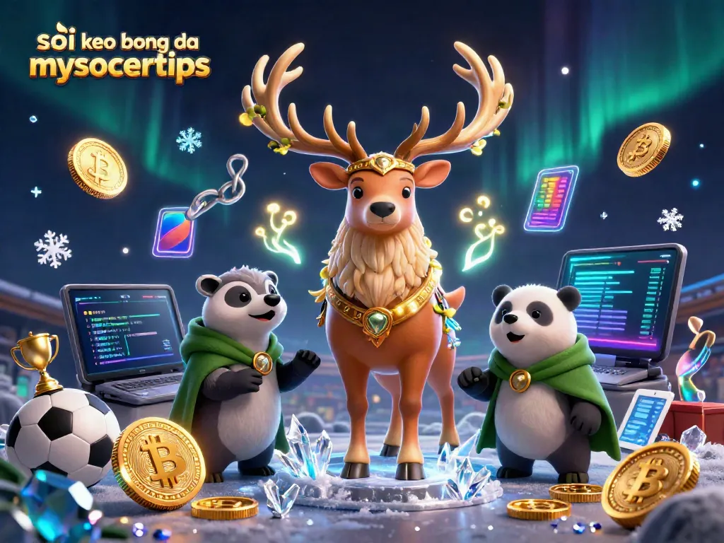 Engage in sports betting with soi keo bong da mysoccertips, featuring unique characters and vibrant betting elements.
