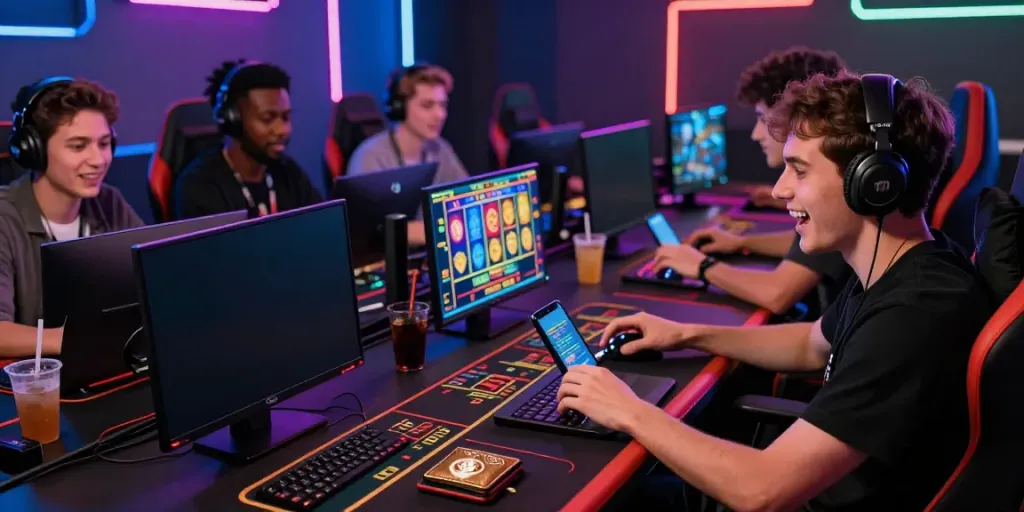Engaging gaming scene showcasing the Best Crypto Casino in Canada 2026 with diverse players and interactive games.