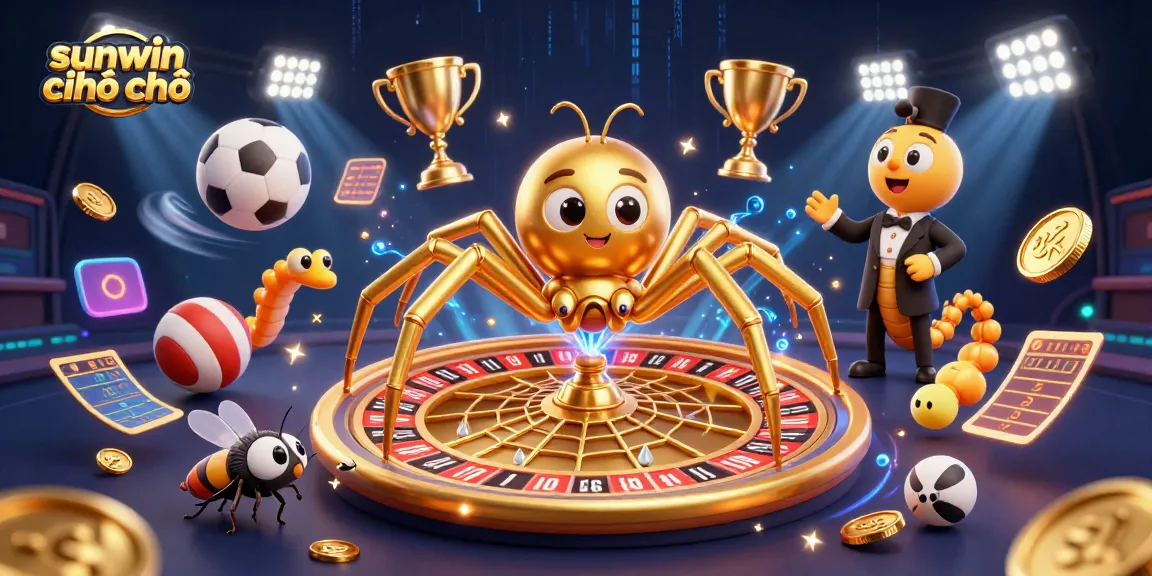 Engage with sunwin chính chủ by betting in a thrilling game illustrated with dynamic sports elements and characters.